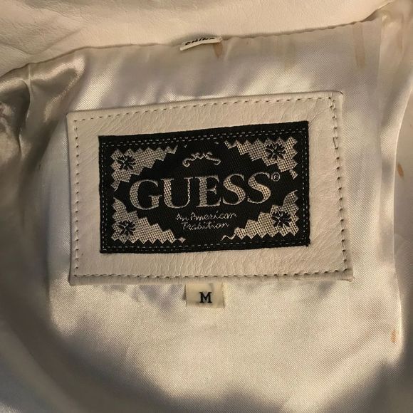 𝅺vintage GUESS 80’s Leather Jacket Rare Find - Picture 10 of 10